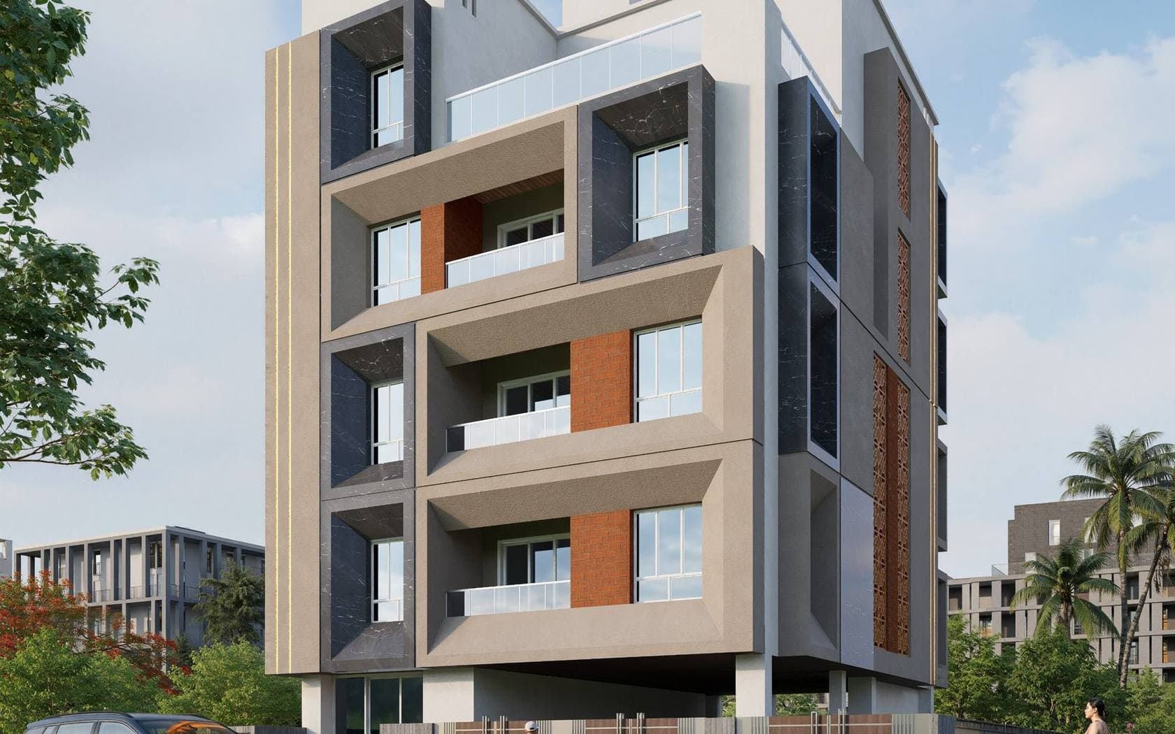 FIFTY TWO building facade at 52 Krishna Chandra Dey Sarani